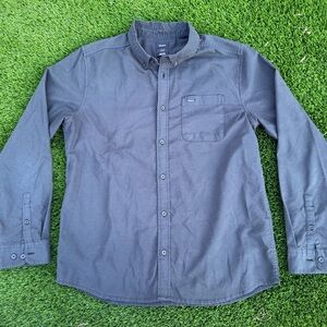 RCVA slim fit men’s black button up Shirt